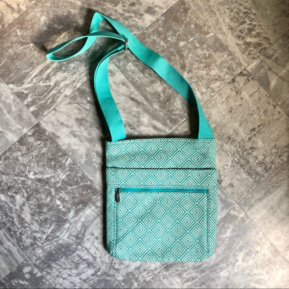 NWT Thirty One Gifts™️ Teal & White Crossbody Bag